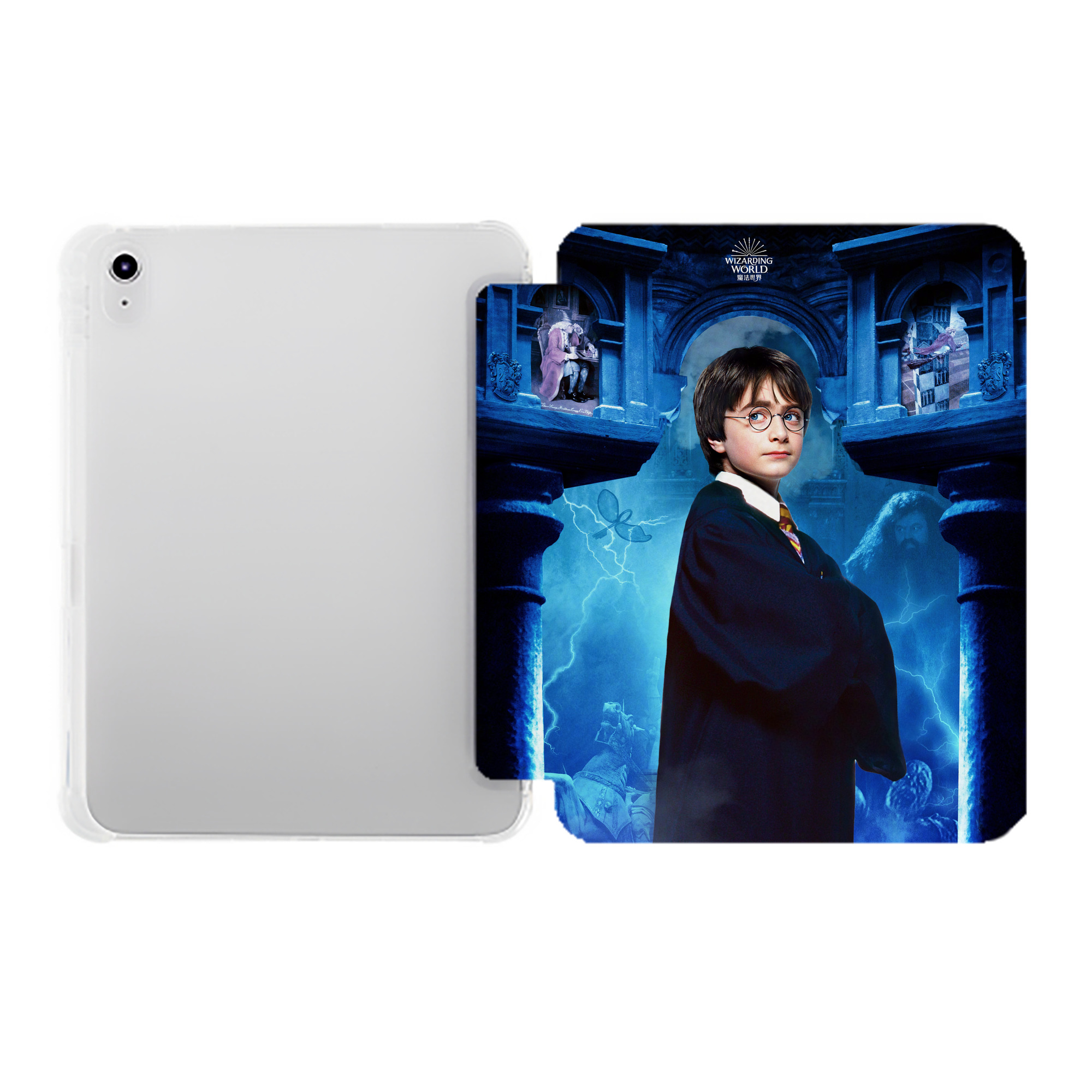 （画像用） Harry Potter ハリー・ポッターシリーズ IPad ケース ペン収納付き 三つ折りスタンド PUレザー×シリコン 対応機種9.5/10.5/10.9インチ